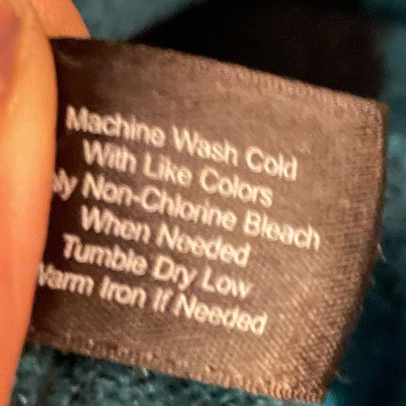 Lane Bryant Women's Navy Blue and Teal Cowl-neck Sweater size 14/16 - Picture 8 of 9